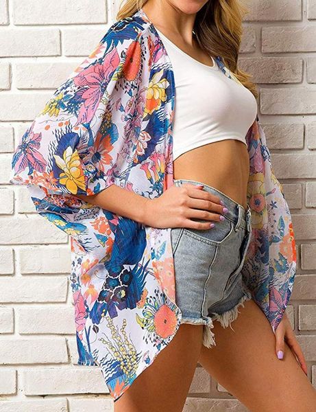 summer women chiffon printed bikini cover up cardigan beach tunics kaftan pareos swimsuit beachwear bathing suit cape women's swimwear, White;black
summer women chiffon printed bikini cover up cardigan beach tunics kaftan pareos swimsuit beachwear bathing suit cape women's swimwear, White;black