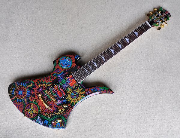 factory unusual shape electric guitar with special pattern mahogany neck gold hardware rosewood fingerboard can be customized
factory unusual shape electric guitar with special pattern mahogany neck gold hardware rosewood fingerboard can be customized