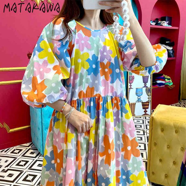 long dresses for women sweet big flowers vestidos round neck pleated loose robe lantern sleeves large swing dress 210506, Black;gray
long dresses for women sweet big flowers vestidos round neck pleated loose robe lantern sleeves large swing dress 210506, Black;gray