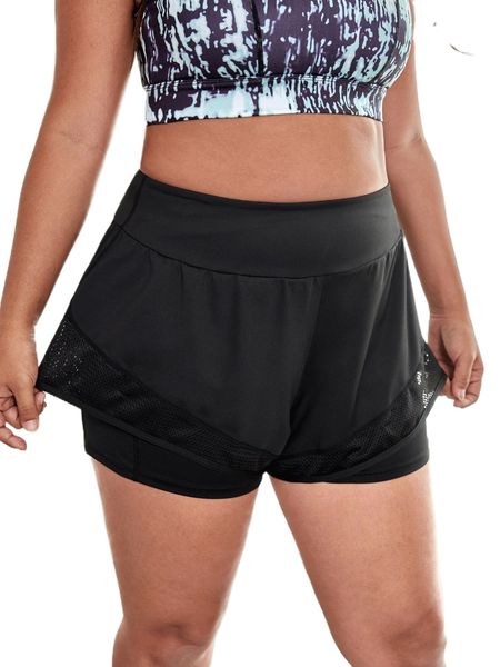 plus lightweight solid 2 in 1 sports shorts r97u#, Black
plus lightweight solid 2 in 1 sports shorts r97u#, Black