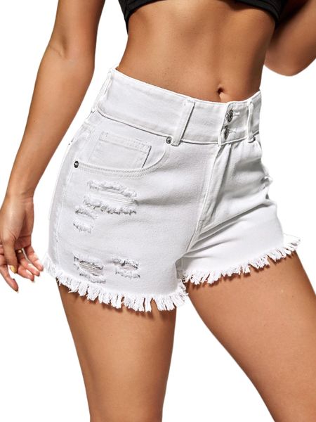 ripped raw cut denim shorts 34fc#, White;black
ripped raw cut denim shorts 34fc#, White;black