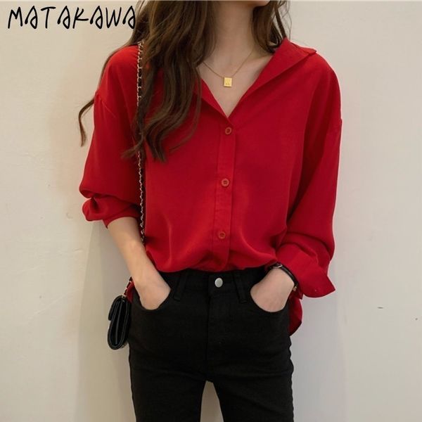 fashion cherry red frauen blusen retro ladies shirts drape vneck womens and blouses 210506, White
fashion cherry red frauen blusen retro ladies shirts drape vneck womens and blouses 210506, White