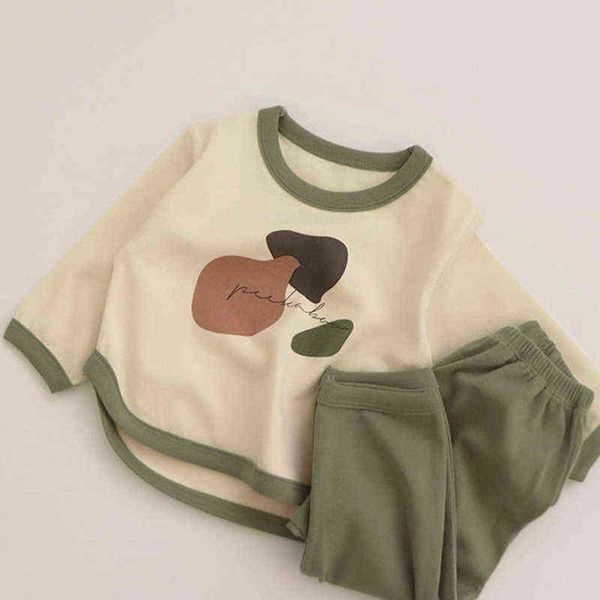 spring autumn korean style newborn baby boys girl clothing suit cotton printed t-shirtpants infant clothes set l220715, Blue
spring autumn korean style newborn baby boys girl clothing suit cotton printed t-shirtpants infant clothes set l220715, Blue