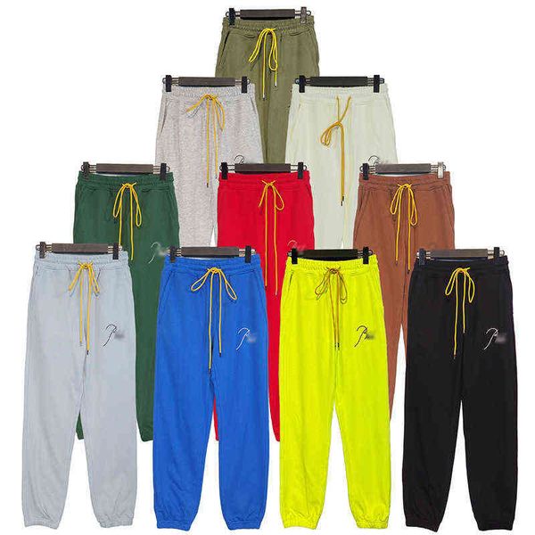 men's fashion hoodie brand jogger joggers street rhude high drawstring woolen loop guard pants ten color american casual loose and vers, Black
men's fashion hoodie brand jogger joggers street rhude high drawstring woolen loop guard pants ten color american casual loose and vers, Black