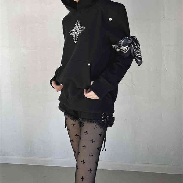 high-quality women's clothing independent designer brand smfk welldone2022 early spring cross front and back printed hoodie loose casua, Black;brown
high-quality women's clothing independent designer brand smfk welldone2022 early spring cross front and back printed hoodie loose casua, Black;brown