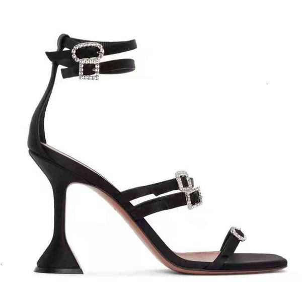 sandals designer luxury high-heeled sandals double button square head wine cup heel, Black
sandals designer luxury high-heeled sandals double button square head wine cup heel, Black