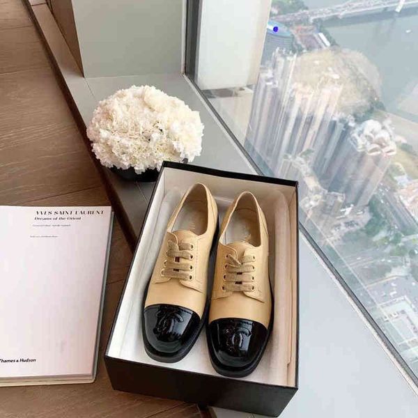 dress shoes high version small fragrance color matching lace up leather shoes women's low heel casual single, Black
dress shoes high version small fragrance color matching lace up leather shoes women's low heel casual single, Black