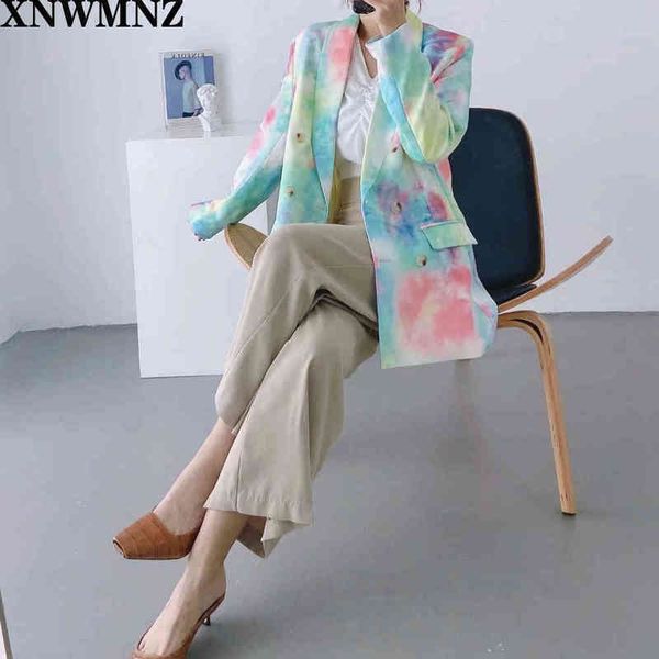 xnwmnz women fashion double breasted tiedye blazers coat vintage long sleeve pockets female outerwear chic za 210513, White;black
xnwmnz women fashion double breasted tiedye blazers coat vintage long sleeve pockets female outerwear chic za 210513, White;black