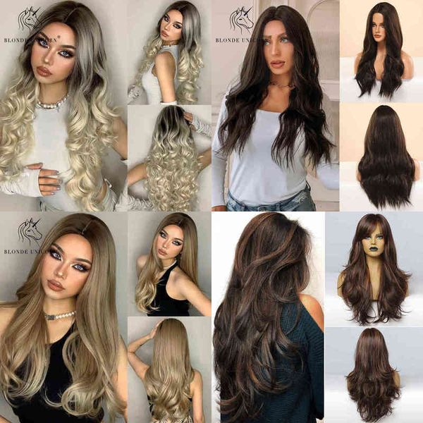 blonde unicorn synthetic wig ombre brown long s middle part hair daily natural wavy heat resistant fiber for women 220622, Black
blonde unicorn synthetic wig ombre brown long s middle part hair daily natural wavy heat resistant fiber for women 220622, Black