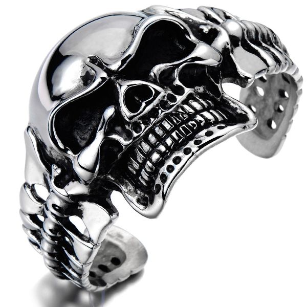 charm bracelets heavy and study mens stainless steel biker skl cuff bangle br amwwx, Golden;silver
charm bracelets heavy and study mens stainless steel biker skl cuff bangle br amwwx, Golden;silver