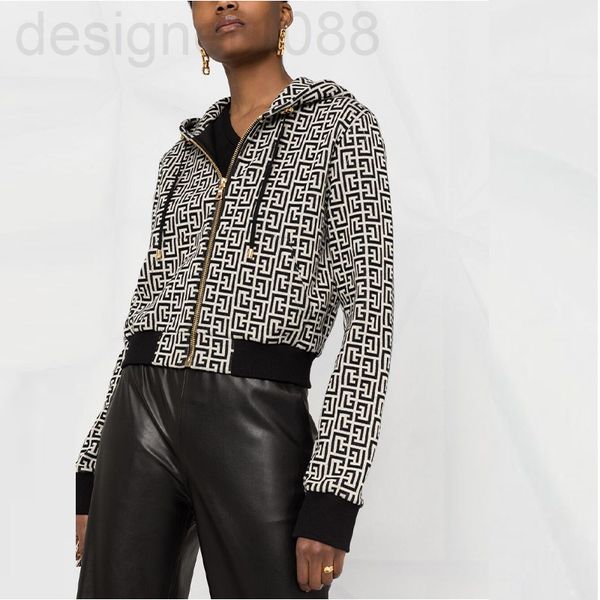 women's knits & tees designer 2021 autumn and winter b home plaid jacquard zipper hooded jacket slim fit short coat sweater knitted car, White
women's knits & tees designer 2021 autumn and winter b home plaid jacquard zipper hooded jacket slim fit short coat sweater knitted car, White