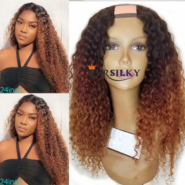 ombre honey blonde water curly u part wigs middle open bouncy curl 100% human hair wig unprocessed v shape full machine made, Black
ombre honey blonde water curly u part wigs middle open bouncy curl 100% human hair wig unprocessed v shape full machine made, Black