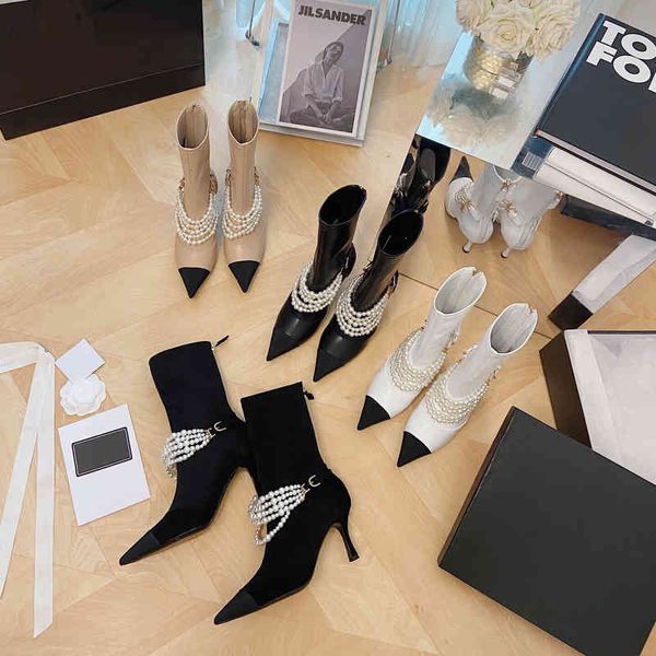 women's boots leather fashionable winter shoes mid calf boots pointed toe high heels series, Black
women's boots leather fashionable winter shoes mid calf boots pointed toe high heels series, Black