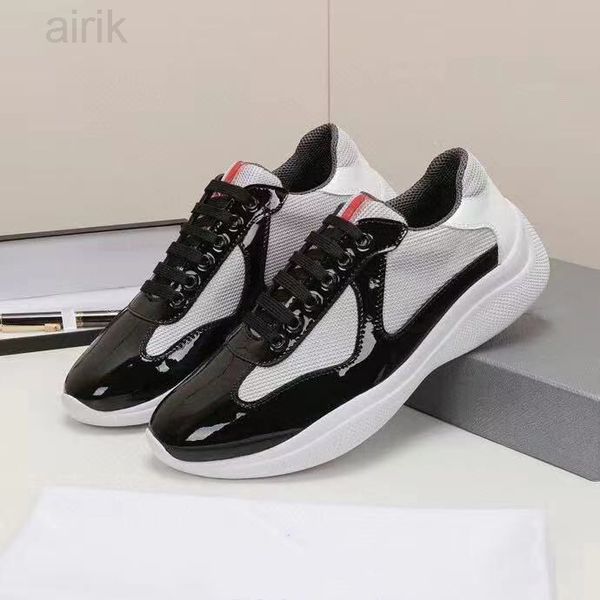 men america's cup xl sneakers blue black patent leather flat shoes mesh lace-up casual trainers outdoor runner shoe with box no53
men america's cup xl sneakers blue black patent leather flat shoes mesh lace-up casual trainers outdoor runner shoe with box no53