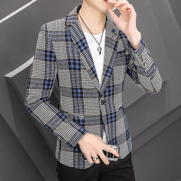 luxury brand clothing fashion casual small suit men slim fit jacket korean style trendy plaid single western male suit coat vin, White;black
luxury brand clothing fashion casual small suit men slim fit jacket korean style trendy plaid single western male suit coat vin, White;black