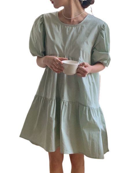 dazy puff sleeve ruffle hem smock dress w7nk#, Black;gray
dazy puff sleeve ruffle hem smock dress w7nk#, Black;gray