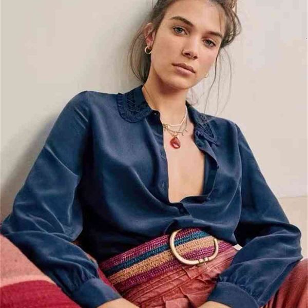 women's blouses shirts legal sz shirt seza embroidery peterpan lapel blue long sleeve shirt, White
women's blouses shirts legal sz shirt seza embroidery peterpan lapel blue long sleeve shirt, White