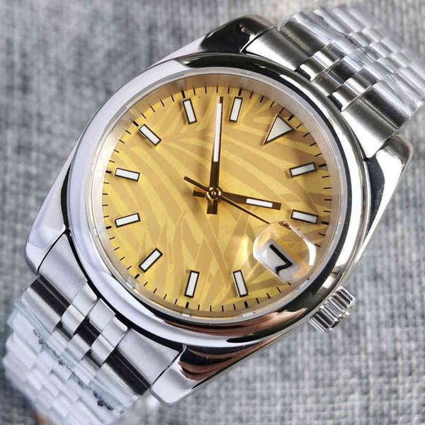 luxury watches for mens 36mm lume automatic watch gold/white palm dial sapphire glass polished/fluted bezel oyster bracelet 24 jewels nh35 m, Slivery;brown
luxury watches for mens 36mm lume automatic watch gold/white palm dial sapphire glass polished/fluted bezel oyster bracelet 24 jewels nh35 m, Slivery;brown