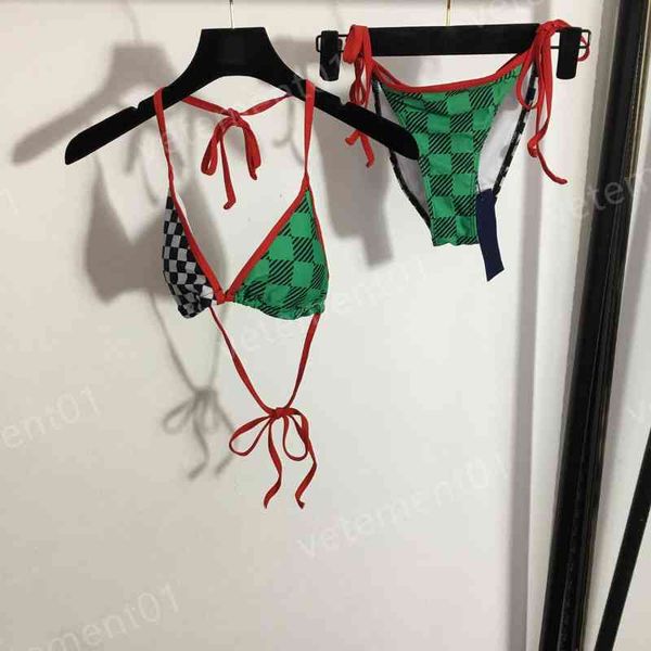 designer women bras sets bikini split swimsuit colorblock plaid print lingerie and briefs fashion brand swimwear bikini for women clothing, Red;black
designer women bras sets bikini split swimsuit colorblock plaid print lingerie and briefs fashion brand swimwear bikini for women clothing, Red;black