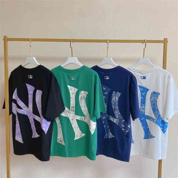 women's t-shirt mlb korea fashion men and women couple round neck loose cashew blossom ny short sleeve t-shirt summer half inzc, White
women's t-shirt mlb korea fashion men and women couple round neck loose cashew blossom ny short sleeve t-shirt summer half inzc, White