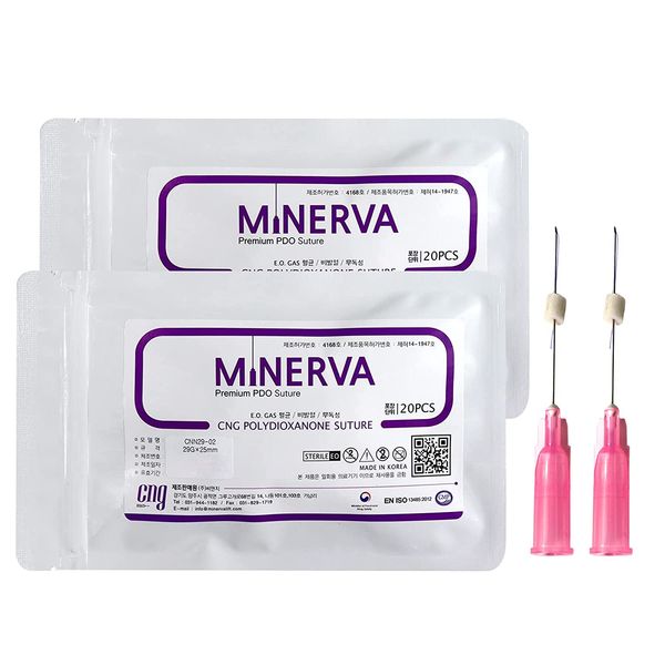 minerva pdo threads for face lift mono type 29g38mm 20pcs/bag 
minerva pdo threads for face lift mono type 29g38mm 20pcs/bag