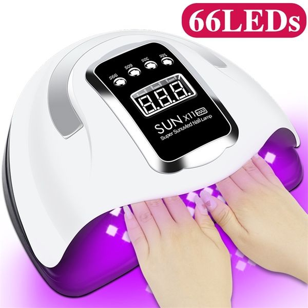 300w 66 leds uv led nail drying lamp for manicure 4 mode polish dryer with lcd display arts tools 220708
300w 66 leds uv led nail drying lamp for manicure 4 mode polish dryer with lcd display arts tools 220708