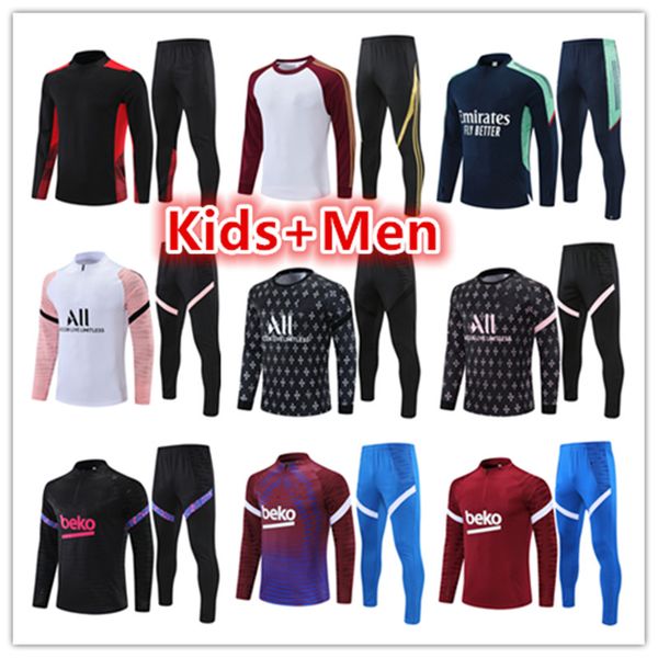 men and kids football tracksuits training suit jerseys jacket sets 2022 2021 men kid soccer tracksuit jogging kit chandal futbol survetement, Black
men and kids football tracksuits training suit jerseys jacket sets 2022 2021 men kid soccer tracksuit jogging kit chandal futbol survetement, Black