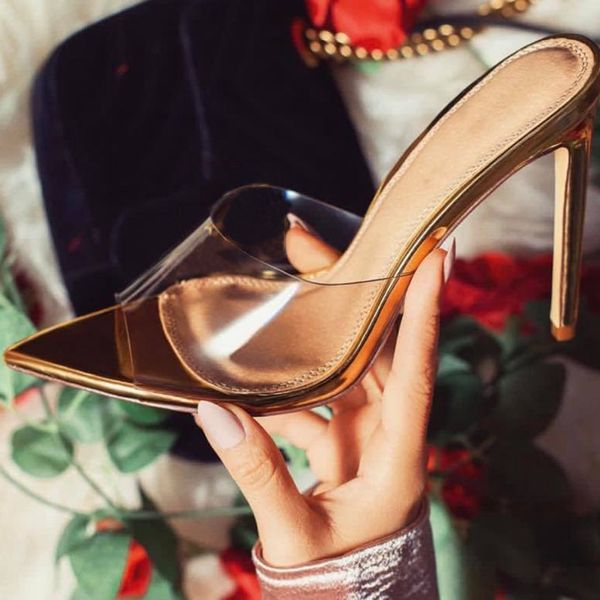 fashion kcenid pvc transparent women's slippers summer shoes high heels gold slippers women outdoor party women mules slide, Black
fashion kcenid pvc transparent women's slippers summer shoes high heels gold slippers women outdoor party women mules slide, Black