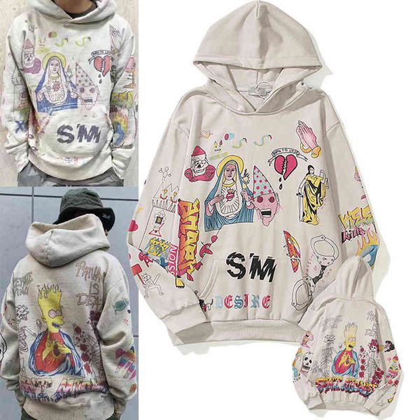 new hand-painted graffiti in spring old gray cartoon sweater loose hoodie coat 2022 trendy fashion design men's and women's sweate, Black
new hand-painted graffiti in spring old gray cartoon sweater loose hoodie coat 2022 trendy fashion design men's and women's sweate, Black