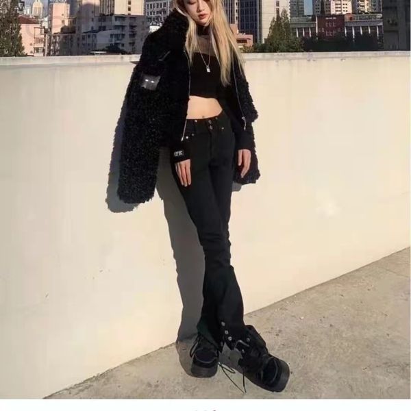 women's jeans designer sfk leg length jeans women's smf cross metal breasted wide forked drag thin pants x1yf2022, Blue
women's jeans designer sfk leg length jeans women's smf cross metal breasted wide forked drag thin pants x1yf2022, Blue