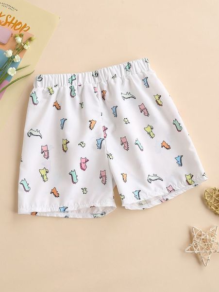 toddler girls dinosaur print swim shorts she, Blue