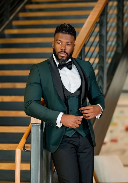 wedding tuxedos one button men suits groomsmen shawl lapel groom tuxedos wedding/prom man blazer jacket pants vest tie w9370, Black;gray
wedding tuxedos one button men suits groomsmen shawl lapel groom tuxedos wedding/prom man blazer jacket pants vest tie w9370, Black;gray