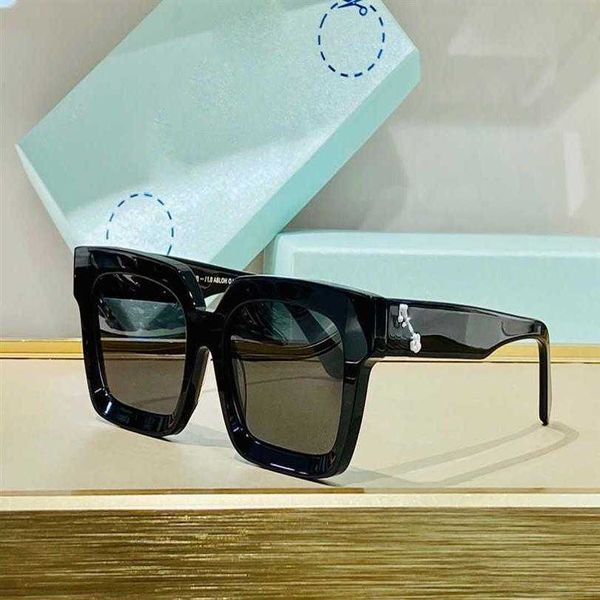 

Fashion OFF W sunglasses designer Offs White luxury for men and wo style 40001 fashion classic thick plate black white square frame eyewear glas263l