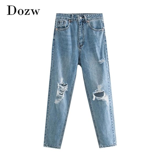 lady retro hole ripped blue jeans full length fashion chic pencil pants female baggy mom for women pantalon femme 210515
lady retro hole ripped blue jeans full length fashion chic pencil pants female baggy mom for women pantalon femme 210515