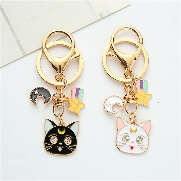 cute cat sweet key chain marinero small moon kitten anime chain metal pendant girls personality bag charm jewelry ring 220623, Silver
cute cat sweet key chain marinero small moon kitten anime chain metal pendant girls personality bag charm jewelry ring 220623, Silver
