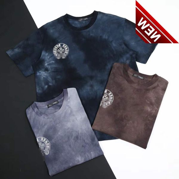 2002 new 22ss tie dyed washed horseshoe printed t-shirt ch sanskrit lovers gradient short sleeve fashion, White;black
2002 new 22ss tie dyed washed horseshoe printed t-shirt ch sanskrit lovers gradient short sleeve fashion, White;black