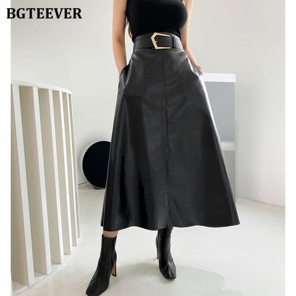 chic high waist sashes belted women pu leather skirts autumn winter stylish loose midi female faux pu skirts 2021, Black
chic high waist sashes belted women pu leather skirts autumn winter stylish loose midi female faux pu skirts 2021, Black