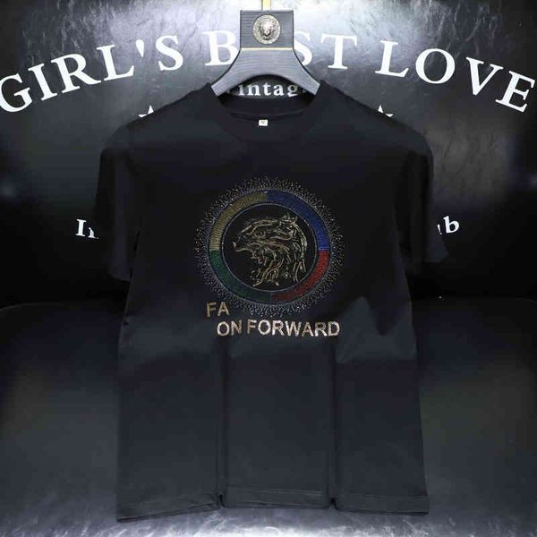 2022 light luxury men's half sleeve t-shirt drill short fashion casual streetwear women's clothing summer 50% off, White;black
2022 light luxury men's half sleeve t-shirt drill short fashion casual streetwear women's clothing summer 50% off, White;black