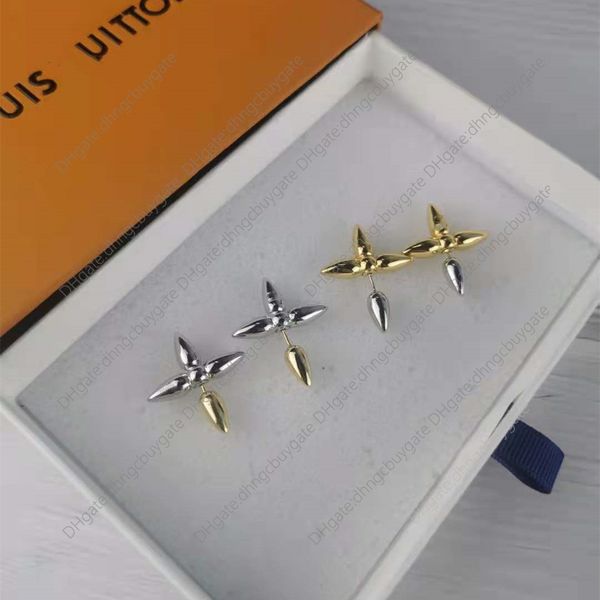 cross earrings four petal flower twocolor metal plating threedimensional sense designer versatile female contrast, Golden
cross earrings four petal flower twocolor metal plating threedimensional sense designer versatile female contrast, Golden