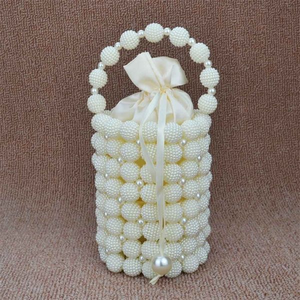 luxury pearl handbag party mini tote bags white beaded pochette shoulder bags 220620
luxury pearl handbag party mini tote bags white beaded pochette shoulder bags 220620