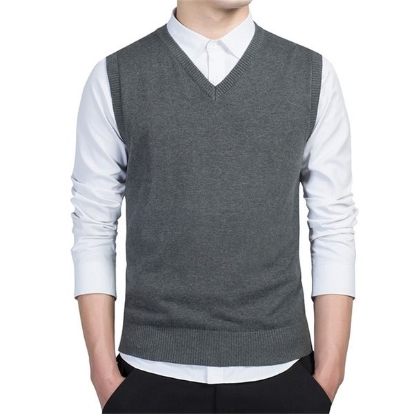 100% cotton sweater men autumn warm mens sweaters classic pure color v-neck sleeveless vest pull homme winter men's clothing 3xl 201203, White;black
100% cotton sweater men autumn warm mens sweaters classic pure color v-neck sleeveless vest pull homme winter men's clothing 3xl 201203, White;black