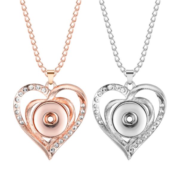 snap button jewelry rhinestone silver rose gold heart shape pendant fit 18mm snaps buttons necklace for women men noosa
snap button jewelry rhinestone silver rose gold heart shape pendant fit 18mm snaps buttons necklace for women men noosa