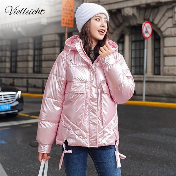 vielleicht arrival women winter jacket shining fabric cotton padded warm thicken short coat hooded fashion parka female 201214, Black
vielleicht arrival women winter jacket shining fabric cotton padded warm thicken short coat hooded fashion parka female 201214, Black
