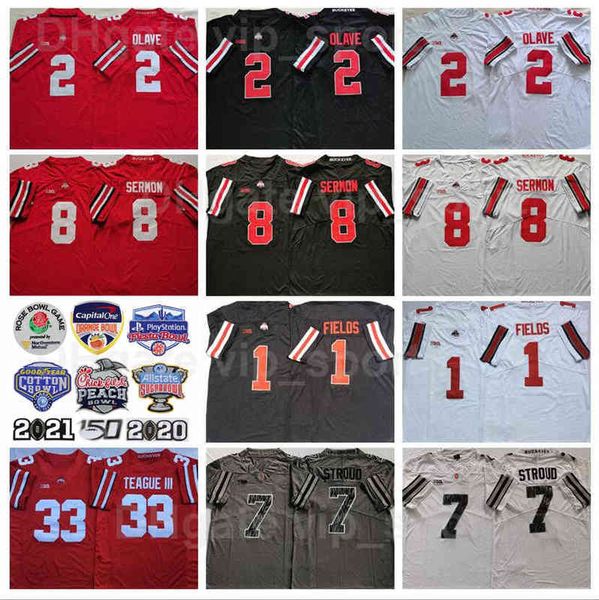 ncaa college ohio state buckeyes 7 cj stroud jersey men football 8 trey sermon 2 chris olave 1 justin fields 33 master teague iii home red b, Black
ncaa college ohio state buckeyes 7 cj stroud jersey men football 8 trey sermon 2 chris olave 1 justin fields 33 master teague iii home red b, Black