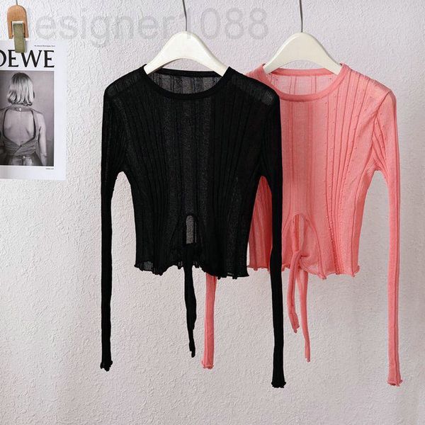 women's knits & tees designer new small fragrance thin bottomed blouse women's design sense hem split lace up slim knit blouse, fo, White
women's knits & tees designer new small fragrance thin bottomed blouse women's design sense hem split lace up slim knit blouse, fo, White