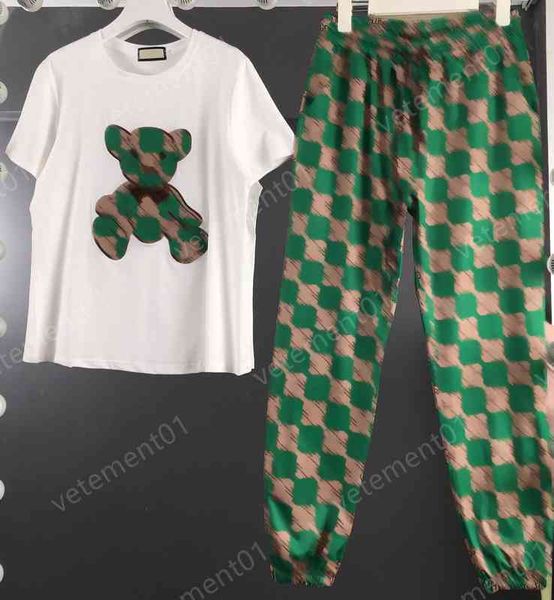womens two piece pants classic logo print t-shirt and green panelled trousers sets luxury designer tracksuits women clothing, White
womens two piece pants classic logo print t-shirt and green panelled trousers sets luxury designer tracksuits women clothing, White