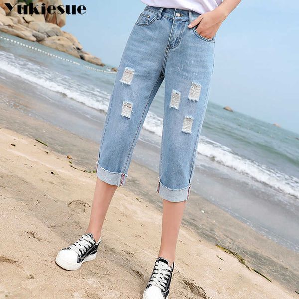 loose jeans capris female summer women stretch knee length denim pants womens with high waist plus size jean for woman 210608, Blue
loose jeans capris female summer women stretch knee length denim pants womens with high waist plus size jean for woman 210608, Blue