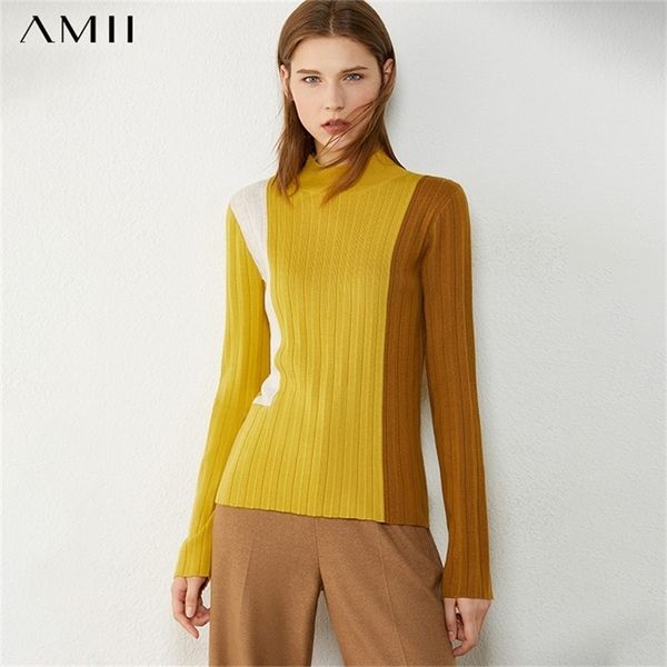amii minimalism autumn winter sweaters for women fashion patchwork women's turtleneck sweater female pullover 12030526 201225, White;black
amii minimalism autumn winter sweaters for women fashion patchwork women's turtleneck sweater female pullover 12030526 201225, White;black