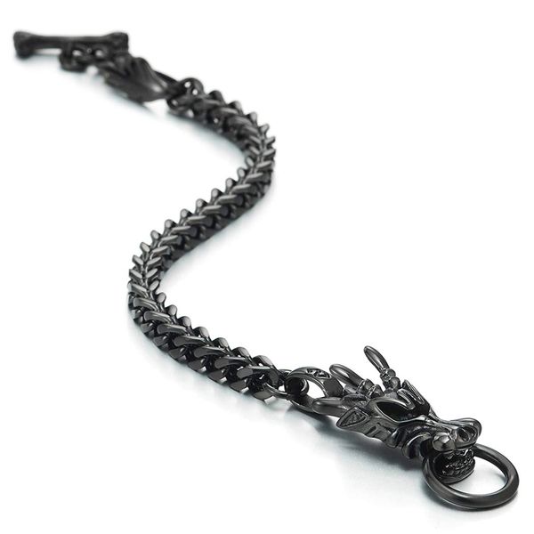 charm bracelets mens biker stainless steel dragon curb chain bracelet toggle amqmx, Golden;silver
charm bracelets mens biker stainless steel dragon curb chain bracelet toggle amqmx, Golden;silver