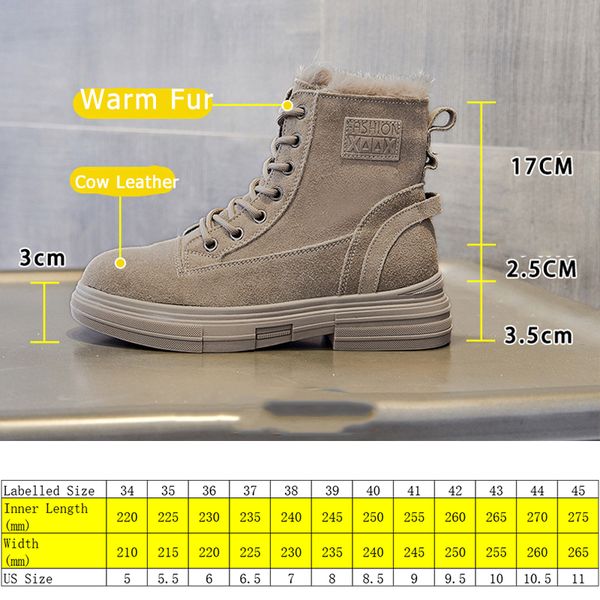 genuine leather women fashion boots ankle snow boots warm fur winter boots motorcycle martin short booties winter shoes, Black;yellow
genuine leather women fashion boots ankle snow boots warm fur winter boots motorcycle martin short booties winter shoes, Black;yellow